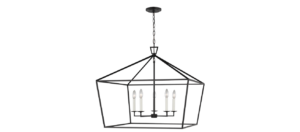 VisualComfort-Dining-Dianna-5-light-wide-lantern-midnight-black