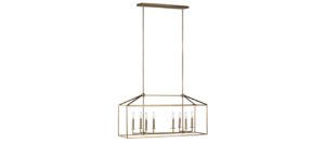VisualComfort-Dining-Perryton-transitional-8-light-linear-pendant-satin-brass