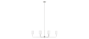 VisualComfort-nook-Foxdale-6-light-chandelier-brushed-nickel