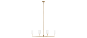 VisualComfort-nook-Foxdale-6-light-chandelier-satin-brass