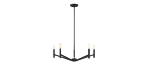 VisualComfort-nook-Vector-5-light-chandelier-midnight-black