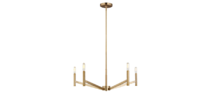 VisualComfort-nook-Vector-5-light-chandelier-satin-brass